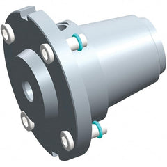 Exsys-Eppinger - PRECI-FLEX Straight Shank with Weldon Flat 3/8" Hole End Mill Holder/Adapter - 3/8" Nose Diam, 14mm Projection, Through Coolant - Exact Tooling
