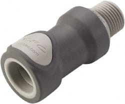 CPC Colder Products - 3/8" Nominal Flow, 1/2 Thread, Nonspill Quick Disconnect Coupling - 120 Max psi, 32 to 160°F, Polypropylene Coupling - Exact Tooling