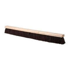 PRO-SOURCE - 36" Heavy Duty Palmyra Push Broom - 4" Bristle Length, Wood Block, Bolt-On Handle Connection, Handle Sold Separately - Exact Tooling