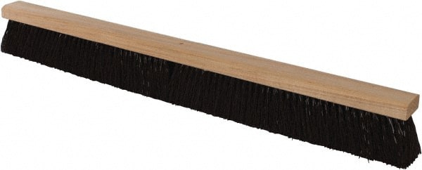 PRO-SOURCE - 36" Heavy Duty Polypropylene Push Broom - 3-1/4" Bristle Length, Wood Block, Bolt-On Handle Connection, Handle Sold Separately - Exact Tooling