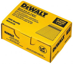 DeWALT - 16 Gauge 1-1/4" Long Finishing Nails for Power Nailers - Grade 2 Steel, Galvanized Finish, Angled Stick Collation - Exact Tooling