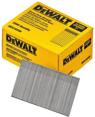DeWALT - 16 Gauge 2" Long Finishing Nails for Power Nailers - Grade 2 Steel, Galvanized Finish, Straight Stick Collation - Exact Tooling