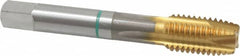 Guhring - M14x2.00 Metric Coarse, 4 Flute, TiN Finish, Cobalt Spiral Point Tap - Plug Chamfer, Right Hand Thread, 3-19/32" OAL, 0.945" Thread Length, 0.429" Shank Diam, 6H Class of Fit, Series 3915 - Exact Tooling