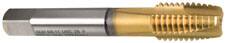 Guhring - #12-28 UNF, 3 Flute, TiN Finish, Cobalt Spiral Point Tap - Plug Chamfer, Right Hand Thread, 2.382" OAL, 0.63" Thread Length, 0.22" Shank Diam, 2B Class of Fit, Series 3929 - Exact Tooling