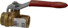 Value Collection - 3/8" Pipe, Full Port, Brass UL Listed Ball Valve - 1 Piece, Inline - One Way Flow, FNPT x FNPT Ends, Lever Handle, 600 WOG, 150 WSP - Exact Tooling