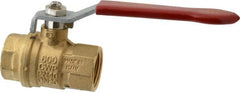 Value Collection - 3/4" Pipe, Full Port, Brass UL Listed Ball Valve - 1 Piece, Inline - One Way Flow, FNPT x FNPT Ends, Lever Handle, 600 WOG, 150 WSP - Exact Tooling