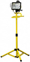 Bayco - 120 Volt, 500 Watt, Electric, Halogen Portable Tripod Work Light - 6' Cord, 1 Head, 11,100 Lumens, Steel - Exact Tooling