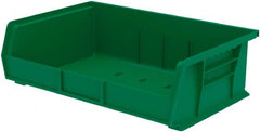 Akro-Mils - 60 Lb. Load Capacity, 10-7/8" Deep, Green Polymer Hopper Stacking Bin - 5" High x 16-1/2" Wide x 10-7/8" Long - Exact Tooling
