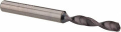 Accupro - 9/64" 140° Solid Carbide Jobber Drill - AlTiN Finish, Right Hand Cut, Spiral Flute, Straight Shank, 2" OAL, Notched Point - Exact Tooling