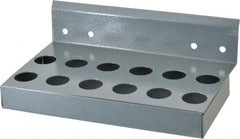 Value Collection - 12 Collet, R8 Steel Collet Rack and Tray - 5-1/4 Inch Wide x 3-5/32 Inch High x 9 Inch Long, Hinged Cover - Exact Tooling