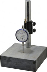 Teclock - 0.001" Graduation, 0-100 Dial Reading, Indicator & Base Kit - 0.001 Inch Graduation - Exact Tooling