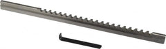 Value Collection - 5mm Keyway Width, Style C, Keyway Broach - High Speed Steel, Bright Finish, 3/8" Broach Body Width, 25/64" to 2-1/2" LOC, 11-3/4" OAL - Exact Tooling