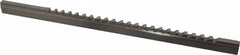Value Collection - 6mm Keyway Width, Style C-1, Keyway Broach - High Speed Steel, Bright Finish, 3/8" Broach Body Width, 25/64" to 2-1/2" LOC, 11-3/4" OAL - Exact Tooling