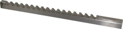 Value Collection - 12mm Keyway Width, Style D-1, Keyway Broach - High Speed Steel, Bright Finish, 9/16" Broach Body Width, 1" to 6" LOC, 13-7/8" OAL - Exact Tooling