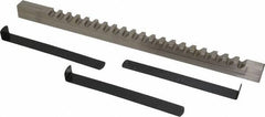 Value Collection - 18mm Keyway Width, Style E-1, Keyway Broach - High Speed Steel, Bright Finish, 3/4" Broach Body Width, 1" to 6" LOC, 15-1/2" OAL - Exact Tooling