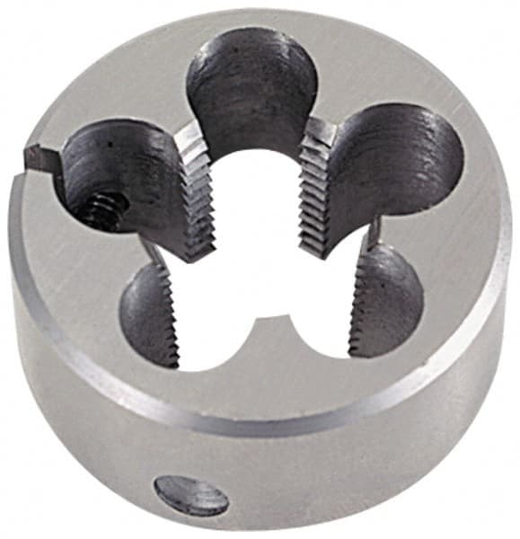 Interstate - 1-1/2 - 11-1/2 NPS Thread, Round Pipe Die - 3" Outside Diam, High Speed Steel - Exact Tooling