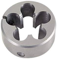 Interstate - 1-1/2 - 11-1/2 NPS Thread, Round Pipe Die - 3" Outside Diam, High Speed Steel - Exact Tooling