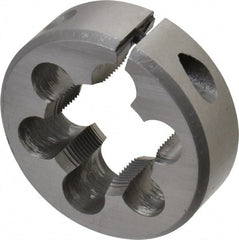 Interstate - 3/4-32 UNS Thread, 1-1/2" Outside Diam High Speed Steel Round Die - Right Hand Thread, Adjustable - Exact Tooling
