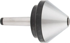 Interstate - MT3 Taper Shank, 4" Head Diam 660 Lb Capacity Live Center - 500 Max RPM, 2.76" Head Length, 4" Point Diam, 600 Lb Max Workpc, 6-1/2" OAL, Bull Nose Point - Exact Tooling