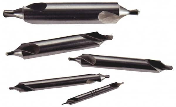 Keo - 5 Piece, #11 to 15, Bell Edge, High Speed Steel Combo Drill & Countersink Set - 60° Incl Angle - Exact Tooling