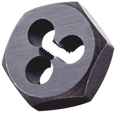 Irwin - 11/16-11 UNS Thread, 1-7/16" Hex, Right Hand Thread, Hex Rethreading Die - Carbon Steel, 3/4" Thick - Exact Tooling