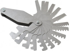 Value Collection - 16 Leaf, 1 to 12 TPI Range, Screw Pitch Gage - 29° Thread Angle - Exact Tooling