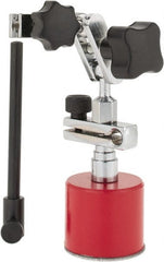 Value Collection - 30mm Wide x 1" High Magnetic Indicator Base with Holders - 1-3/16" Base Diam - Exact Tooling