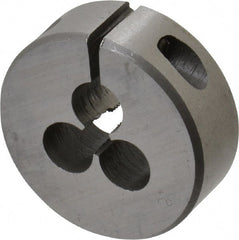 Interstate - M3x0.50 Metric Coarse Thread, 1" Outside Diam High Speed Steel Round Die - Right Hand Thread, Adjustable - Exact Tooling