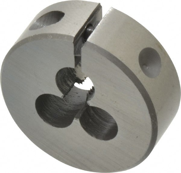 Interstate - M3.5x0.60 Metric Coarse Thread, 1" Outside Diam High Speed Steel Round Die - Right Hand Thread, Adjustable - Exact Tooling