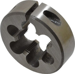 Interstate - M18x1.00 Metric Fine Thread, 1-1/2" Outside Diam High Speed Steel Round Die - Right Hand Thread, Adjustable - Exact Tooling