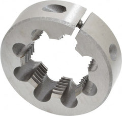 Interstate - M30x2.00 Metric Fine Thread, 2" Outside Diam High Speed Steel Round Die - Right Hand Thread, Adjustable - Exact Tooling