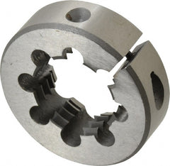 Interstate - M30x3.50 Metric Coarse Thread, 2" Outside Diam High Speed Steel Round Die - Right Hand Thread, Adjustable - Exact Tooling