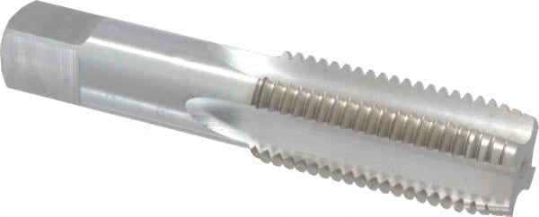 Interstate - M27x3.00 Metric Coarse 4 Flute Bright Finish High Speed Steel Straight Flute Standard Hand Tap - Plug, Right Hand Thread, 5-1/8" OAL, D9 Limit, Oversize - Exact Tooling