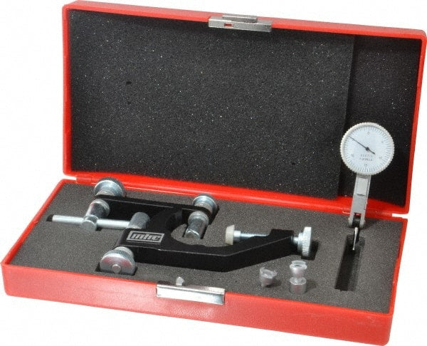 Value Collection - 0.0005" Graduation, 0.03" Max Meas, 0-15-0 Dial Reading, Dial Indicator & Base Kit - 1-17/64" Dial Diam - Exact Tooling