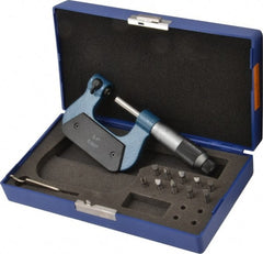 Value Collection - 0 to 1" Range, Mechanical Screw Thread Micrometer - Ratchet-Friction Thimble, 0.001" Graduation - Exact Tooling