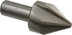 Interstate - 1-1/2" Head Diam, 3/4" Shank Diam, 6 Flute 60° Cobalt Countersink - Exact Tooling