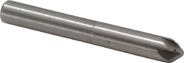 Interstate - 3/16" Head Diam, 3/16" Shank Diam, 6 Flute 82° Cobalt Countersink - Exact Tooling