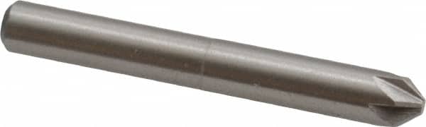 Interstate - 1/4" Head Diam, 1/4" Shank Diam, 6 Flute 82° Cobalt Countersink - Exact Tooling