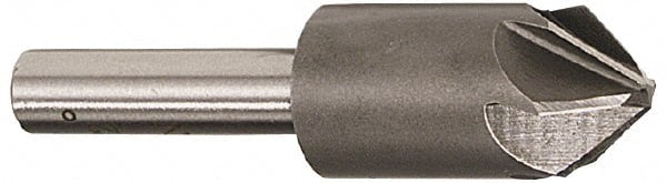 Keo - 2" Head Diam, 3/4" Shank Diam, 6 Flute 60° High Speed Steel Countersink - Bright Finish, 3-3/4" OAL, Single End, Straight Shank, Right Hand Cut - Exact Tooling