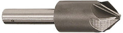 Interstate - 1" Head Diam, 1/2" Shank Diam, 6 Flute 60° Cobalt Countersink - Exact Tooling