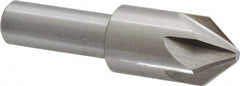 Interstate - 3/4" Head Diam, 1/2" Shank Diam, 6 Flute 82° Cobalt Countersink - Exact Tooling