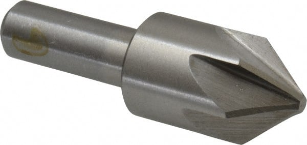 Interstate - 7/8" Head Diam, 1/2" Shank Diam, 6 Flute 82° Cobalt Countersink - Exact Tooling