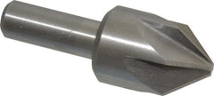 Interstate - 1" Head Diam, 1/2" Shank Diam, 6 Flute 82° Cobalt Countersink - Exact Tooling