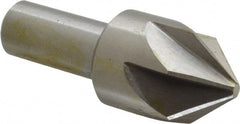 Interstate - 1-1/4" Head Diam, 3/4" Shank Diam, 6 Flute 82° Cobalt Countersink - Exact Tooling