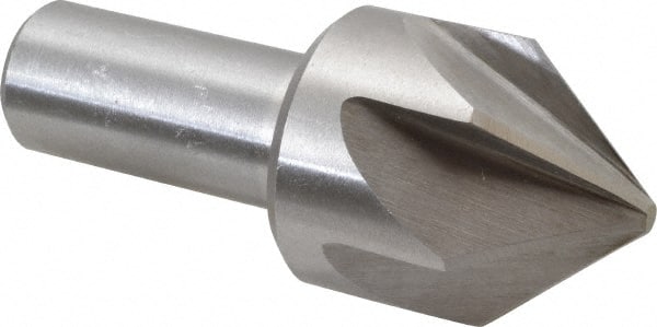 Interstate - 1-3/4" Head Diam, 1" Shank Diam, 6 Flute 82° Cobalt Countersink - Exact Tooling