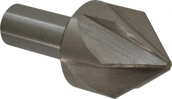 Interstate - 2" Head Diam, 1" Shank Diam, 6 Flute 82° Cobalt Countersink - Exact Tooling