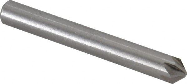 Interstate - 1/4" Head Diam, 1/4" Shank Diam, 6 Flute 90° Cobalt Countersink - Exact Tooling
