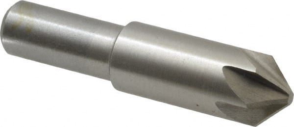 Interstate - 5/8" Head Diam, 1/2" Shank Diam, 6 Flute 90° Cobalt Countersink - Exact Tooling
