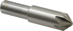 Interstate - 5/8" Head Diam, 1/2" Shank Diam, 6 Flute 90° Cobalt Countersink - Exact Tooling