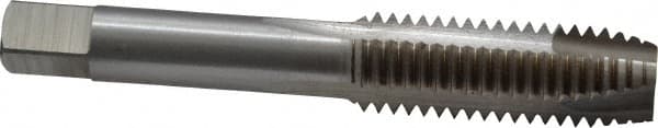 Interstate - 9/16-12 UNC, 3 Flute, Bright Finish, High Speed Steel Spiral Point Tap - Plug Chamfer, Right Hand Thread, 3-19/32" OAL - Exact Tooling